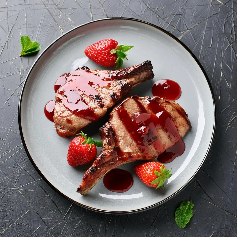 Strawberry Glazed Pork Chops image